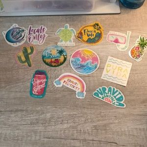 Pack of 5 random stickers pura vida